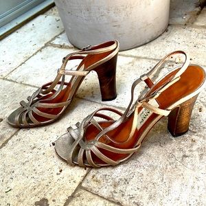 Beautiful LANVIN Heeled Sandals, Rose-Gold